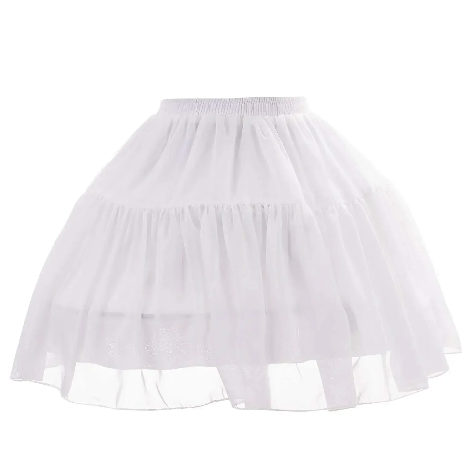 

Кринолиновая нижняя юбка для женщин, юбка с двумя обручами, нижняя юбка-пачка, тюлевые юбки, короткие косплей-вечеринки