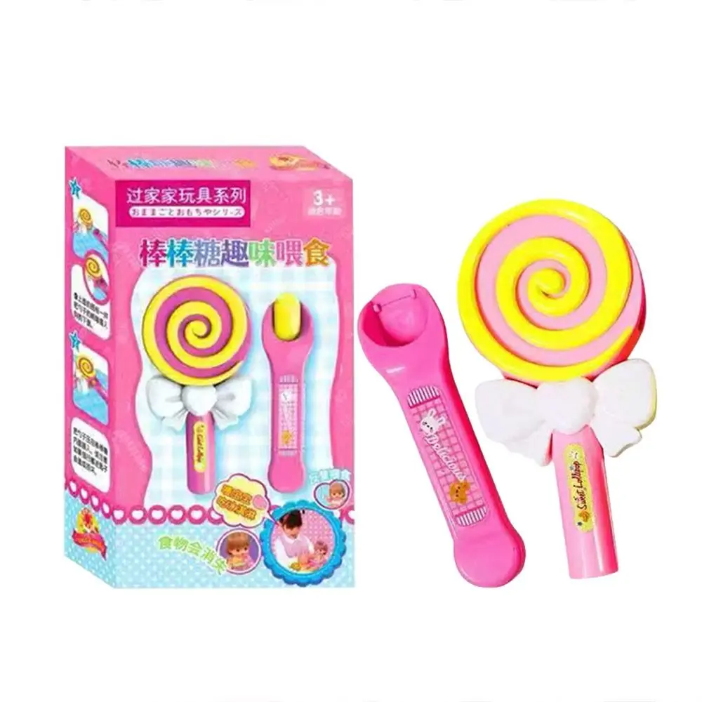 Kawaii مصاصة الغذاء تغذية لعبة اليابانية التفاعلية لعب الأدوار لعبة محاكاة المحمولة بودنغ تغذية لعبة طفل هدية