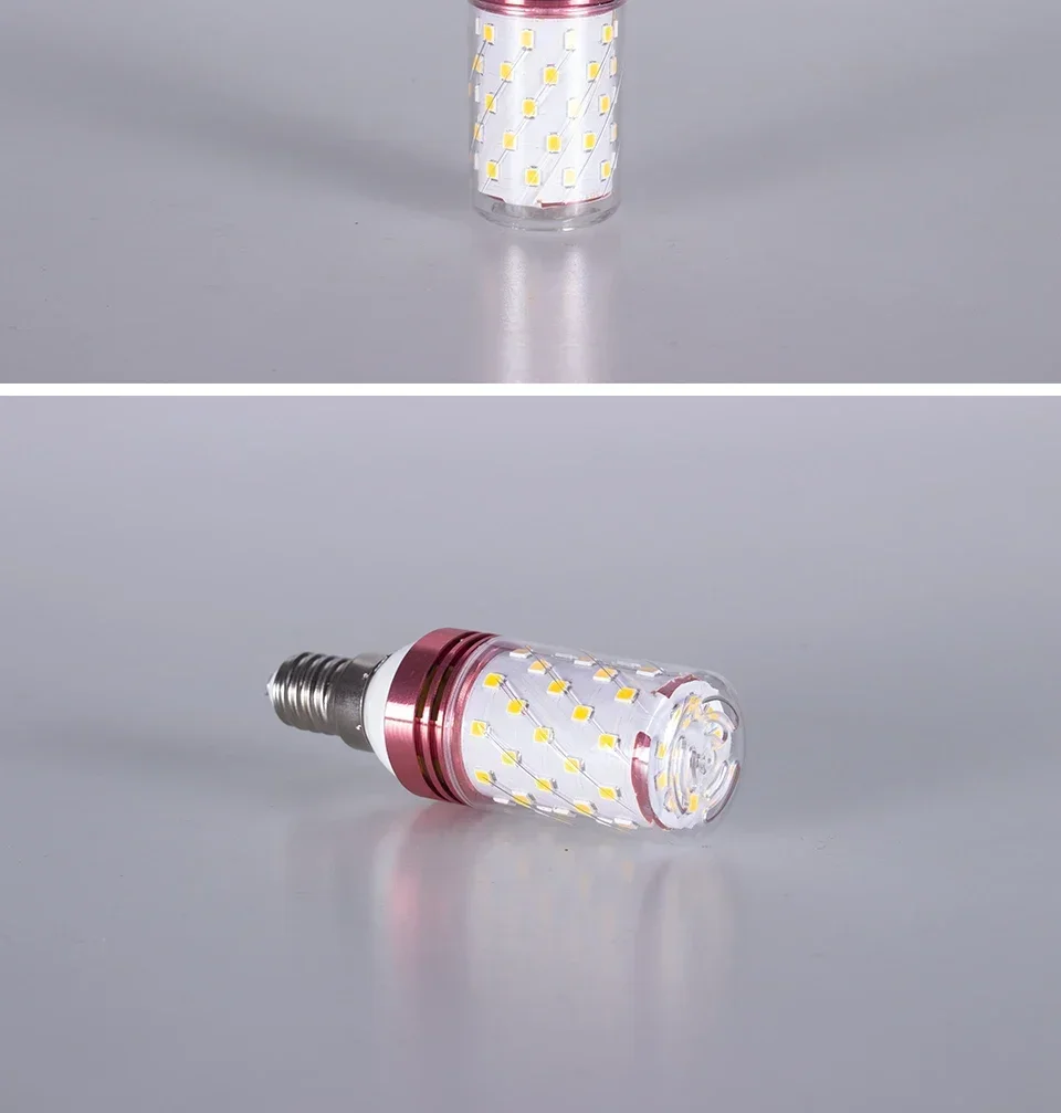 AC 85V-265V LED Corn Bulb Tri-color Light 16/12W E14 Chandelier Candle Light E27 Lamp SMD 2835 Warm White 3000K Cool White 6500K