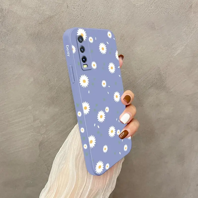 Deciduous Daisies Case For VIVO Y20 Y20i Y20S Y30 Y33T Y35 Y22 Y11 Y12i Y12 Y12S Y15 Y21 Y21T V25 V23 V23E V21 V20 S1 Pro 5G