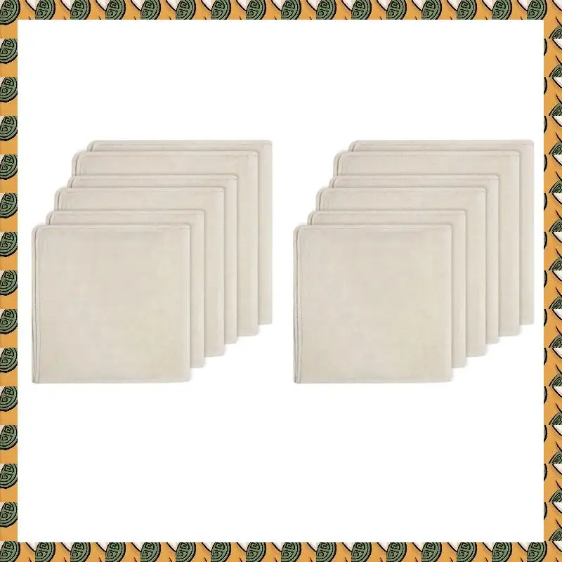 

A77I 12 Pack Cheeseclothes, Unbleached Pure Cotton Muslin Clothes Soft Square Cheese Clothes For Cooking, Straining, Baking