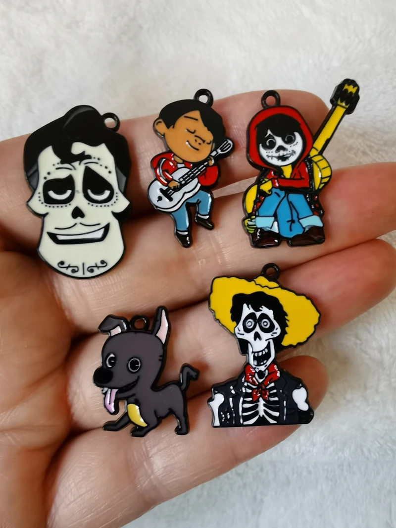 

10 Pieces Disney coco Jewelry Making Pendant DIY Earring Necklace Bracelet Accessories Alloy Diy Decoration Pendant