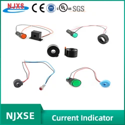 NJXSE Led Current Indicator 5A 20A 30A 50A 100A CT AC Signal Monitor Light Factory Price Current Transformer with Led Indicator