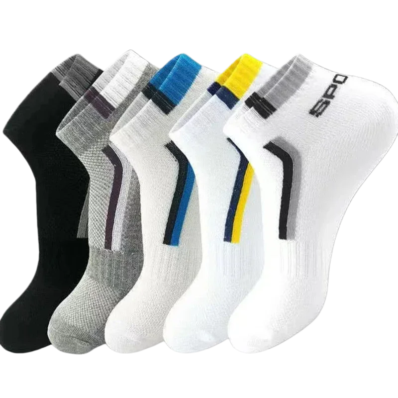 1/3/5Pairs Unisex Sports Ankle Socks Breathable Mesh Running Sock Soft Stretchy Low Cut Athletic Socks for Men Women Comfortable view 5