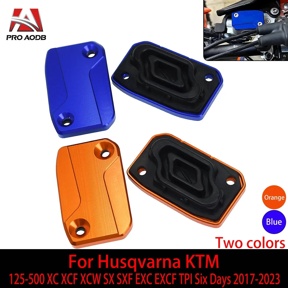 

Motorcycle CNC Front Brake Clutch Fluid Reservoir Cover Cap For Husqvarna KTM 125-500 XC XCF XCW SX SXF EXC EXCF 2017-2023