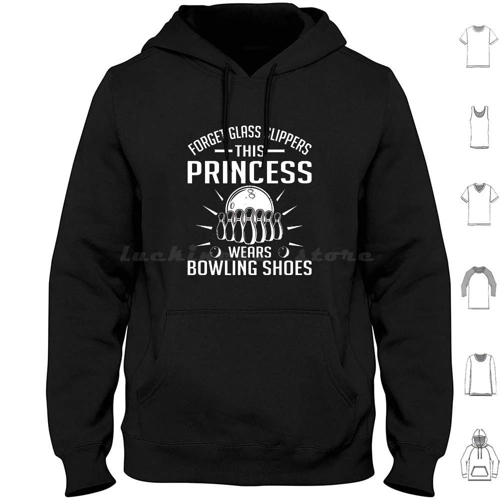 Bowling Bowler Spareball Strikeball Hoodies Long Sleeve Princess Wears Shoes Bowling Princess Bowling Wears Bowling