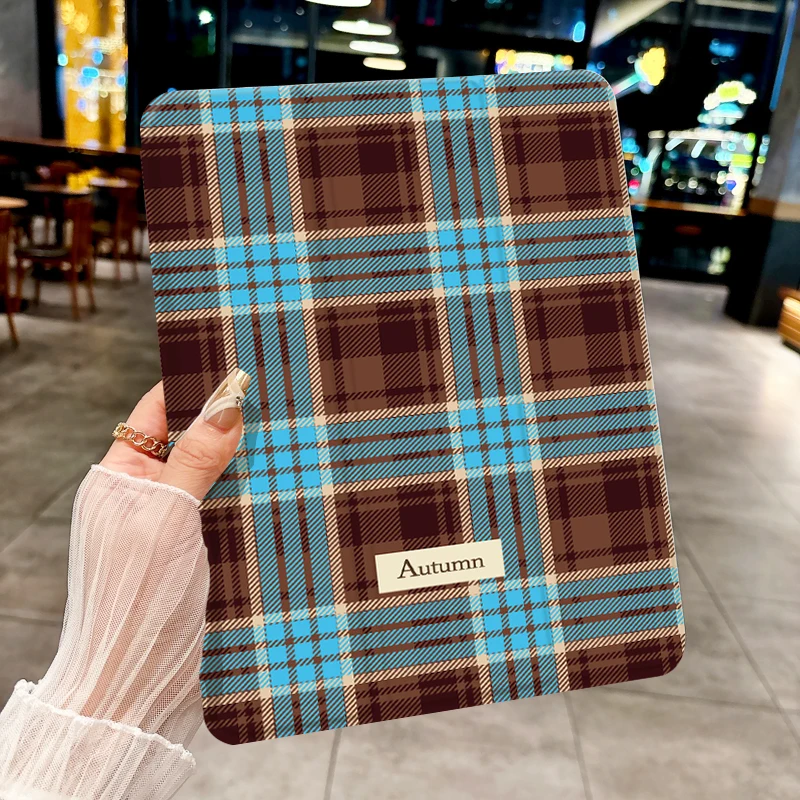 

Клетчатый узор осеннего чехла для планшета ДЛЯ iPad pro 10/11 дюймов 2020/6/7/8th/Air 3rd/Air 4-го/9th Gen/Air 5-го поколения 2022/Air