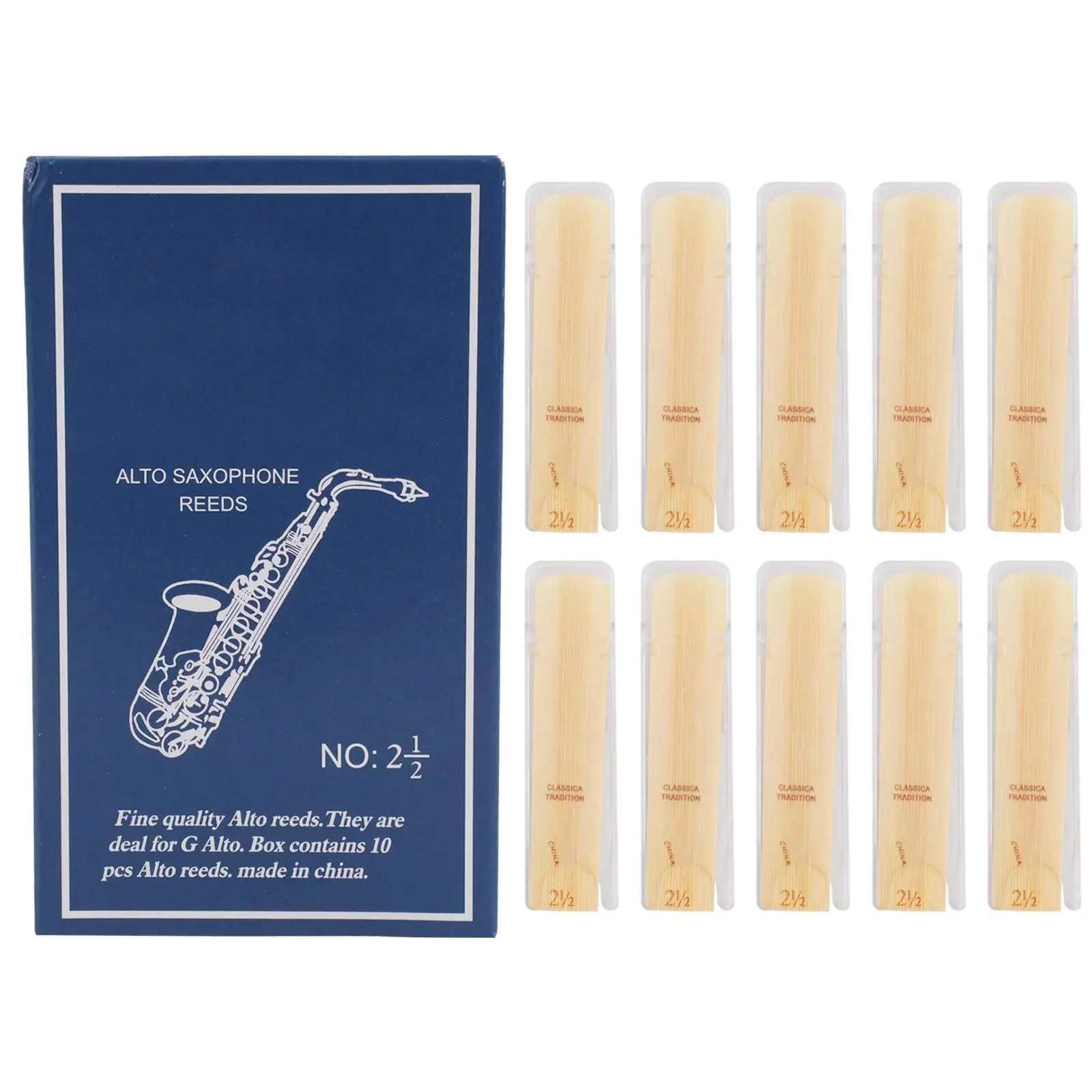 

Brand New Alto Saxophone Reeds 10pcs 10pcs/Pack Accessories Alto Sax Reeds Eb For Jazz Performers Free-Blowing