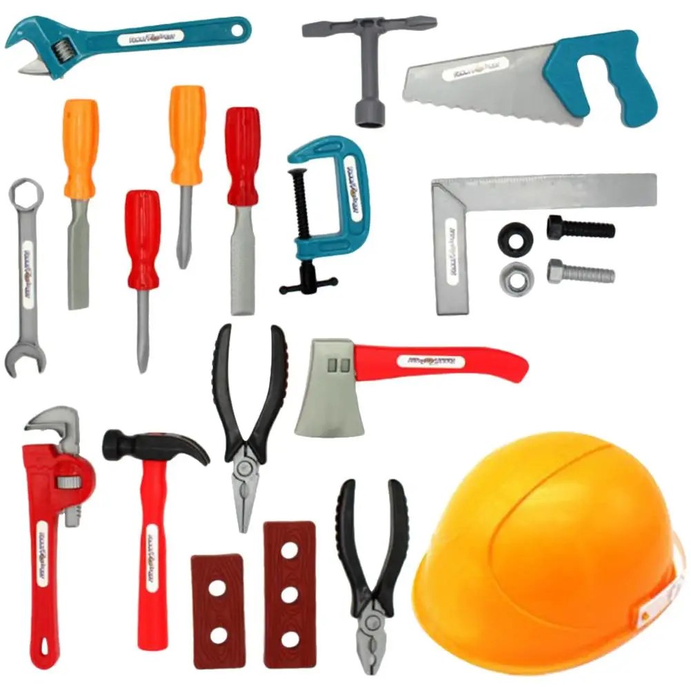 

22pcs Tool Box Set Kids Builder Toy Repair Kit Educational Pretend Play Engineer Role Children Learning Gift Safe Materials Hand