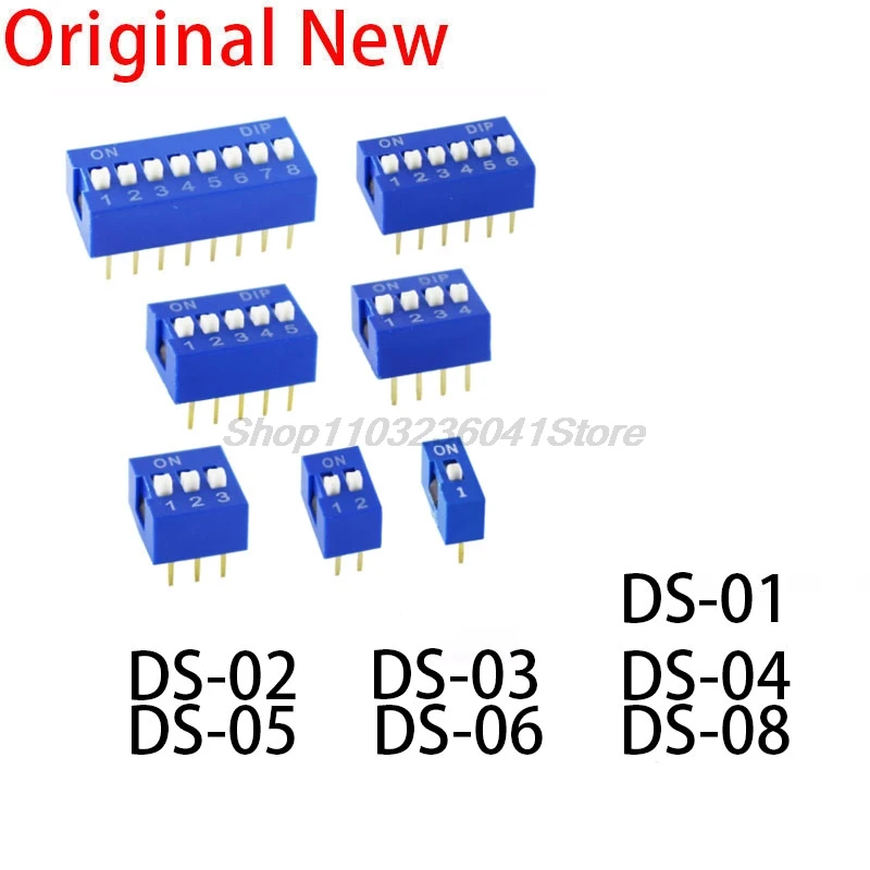 10 قطعة الأزرق تبديل التبديل تباعد 2.54 مللي متر DIP الطلب رمز التبديل DS-01 DS-02 DS-03 DS-04 DS-05 DS-06 DS-08 دبوس التبديل السريع