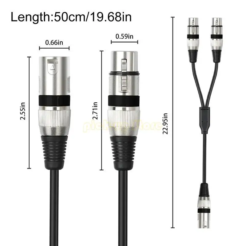 Q5WA двойной 3PIN Женский до 3PIN Музыкальный кабель от 3PIN до двойного 3PIN PLACKES BEBES