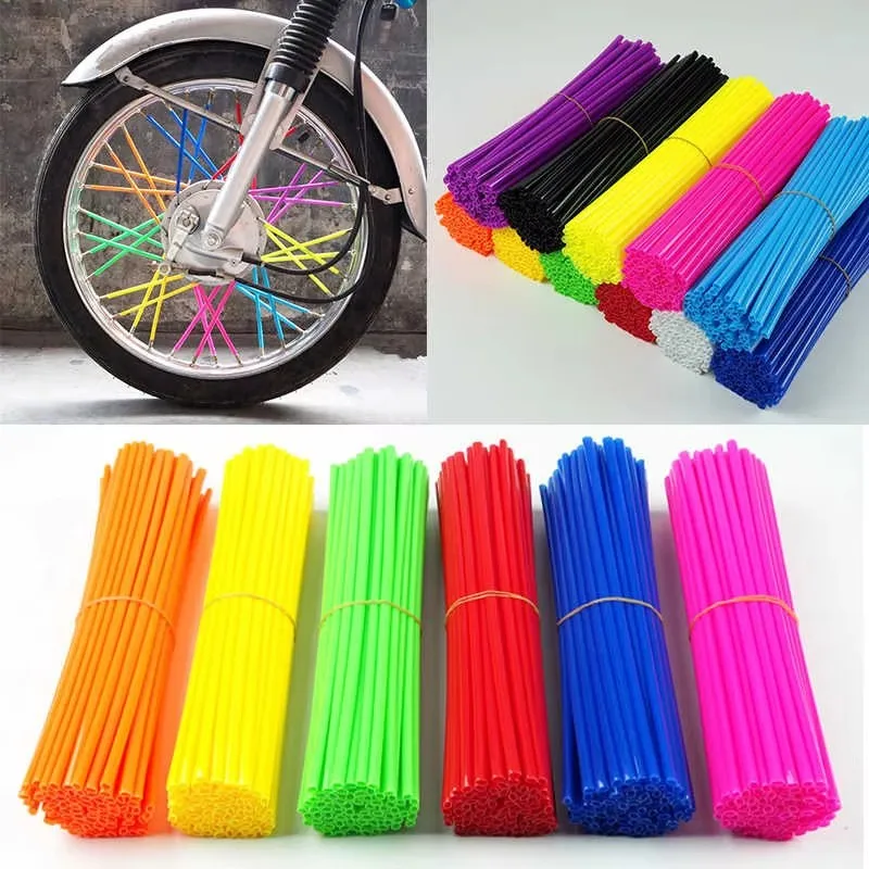 Off-Road Vehicle Motorcycle Universal Spoke Decorative Steel Wire Decorative Hub Spoke Sleeve Mountain Bike Color Spoke Sleeve