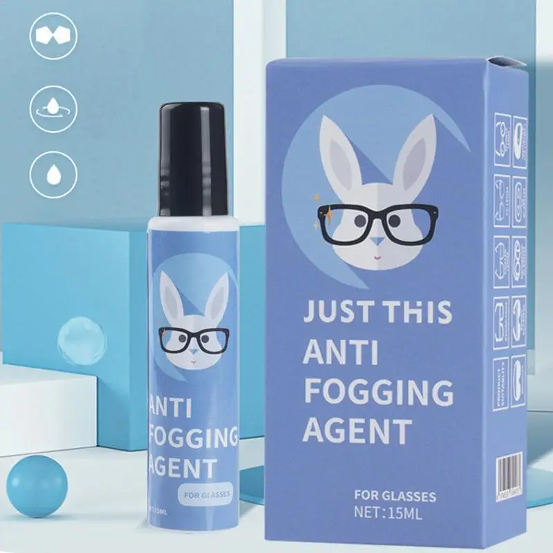 Agente antiniebla para gafas, limpiador de lentes eficaz, antiniebla, 15ml, limpiador de lentes, agente de vidrio, tapón antiniebla rápido y seguro para gafas