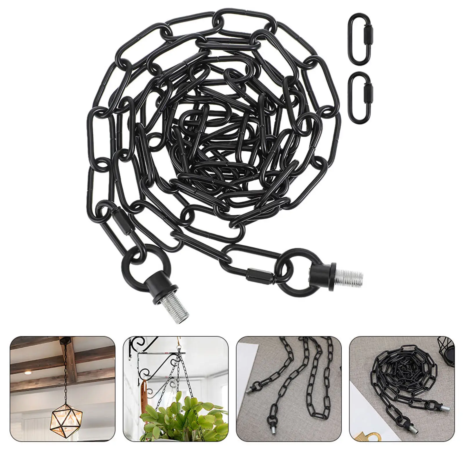 

Регулируемая черная цепь для подвесных светильников, комплектующие для светильников, удлинитель для хрустальных люстр и подвесных ламп