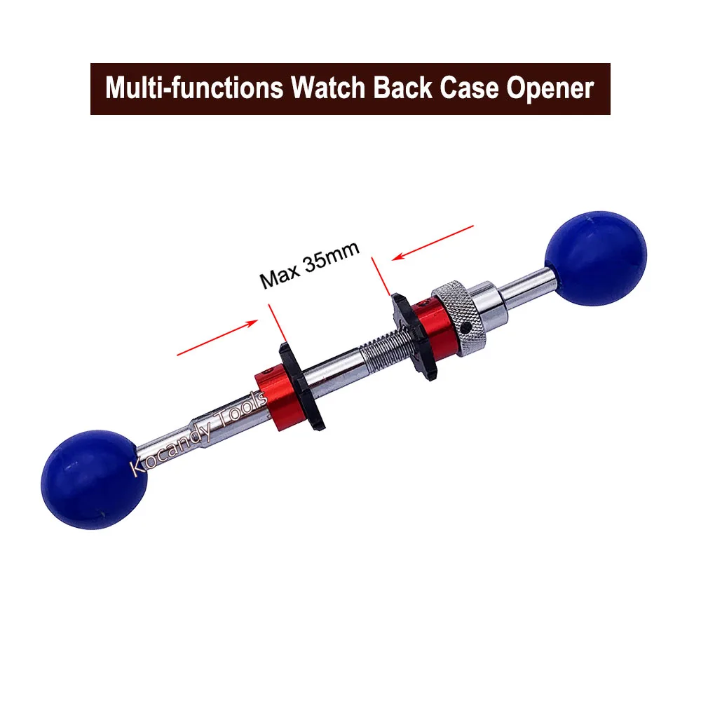 Long style Multi-functions Watch Back Case Opener Double Rolling Balls for Thread Screw Repair Remover Tools