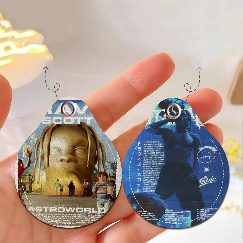 الهيب هوب المغني T-Travis S-Scott الإبداعية الكرتون نمط بطاقة حساسة واقية كم المفاتيح قلادة الزخرفية الموضة #5