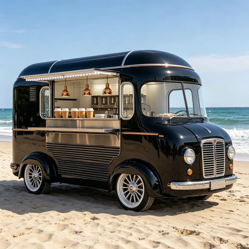 

Mobile Stall Car Snack Car Multi Compartment Mobile Stall Snack Car Classified Storage Keep Snack Raw Materials Fresh Orderly