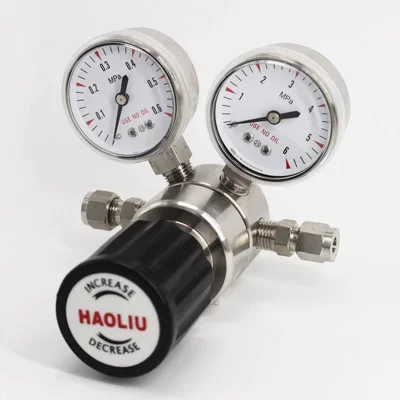 

High Quality Air Gas Double Gauge Pressure Reducer For Gas Media With Gauge Low Pressure Gas Regulator