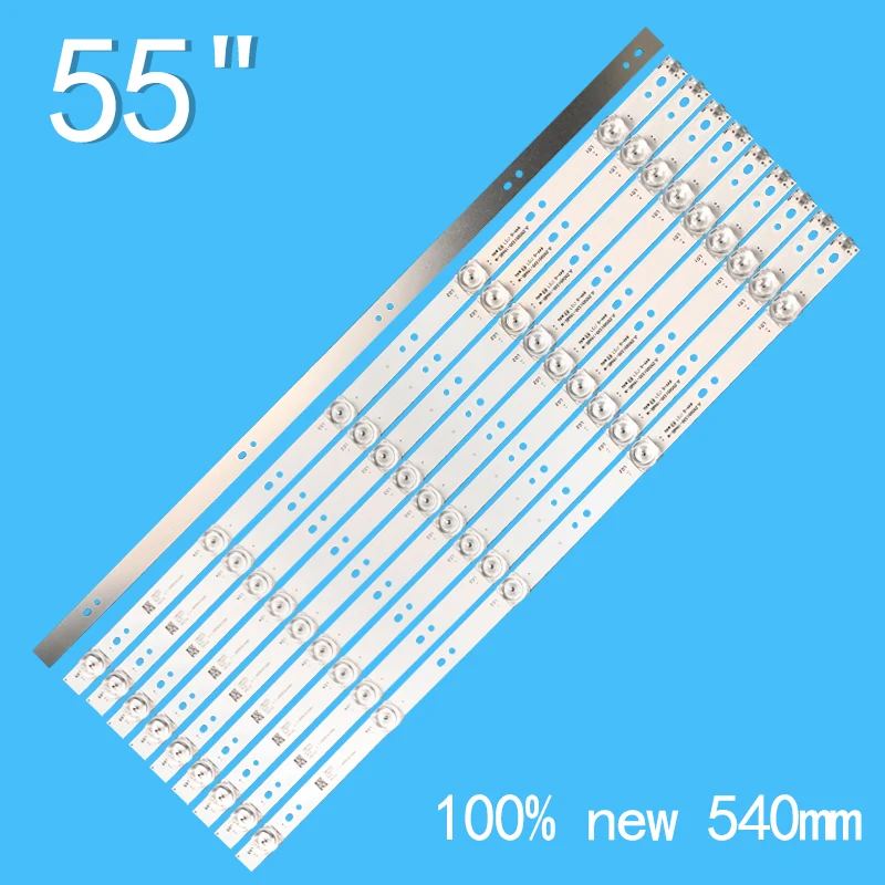 10PCS 540mm LED TV accessory for 55 "3V 5 lamp square lens JL. D55051330-105ES-V01D