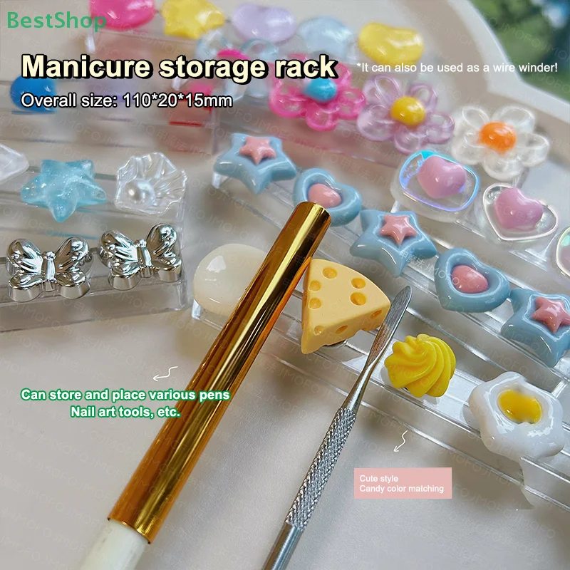 ★★★Cartoon Nail Brush Holder Stand Salon Pen Rack Accessoire Brushes For Manicure Tool Nail Art Brush Holder Carrier Storage