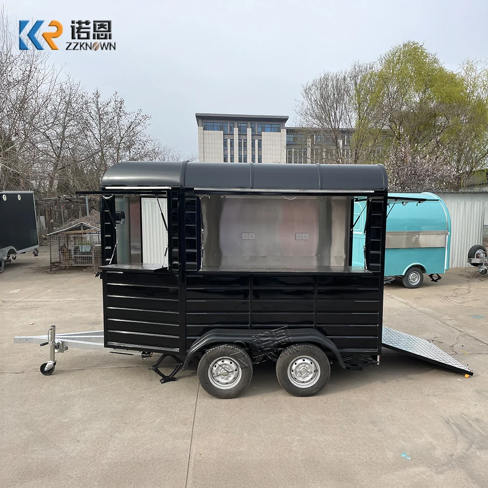 China Food Trailers Fully Equipped Concession Trailer Mobile Coffee Hot Dog Cart Fast Food Truck Trailer With Full Kitchen