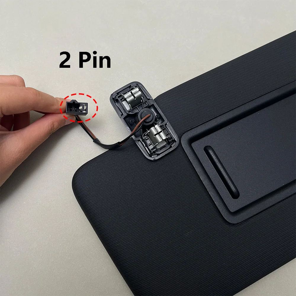 For VW Tiguan L Touran Kodiaq 2017-2024 Interior Black Sun Visor Sun Shield Panel Makeup Mirror with Cable 5TD857551 5TD857552