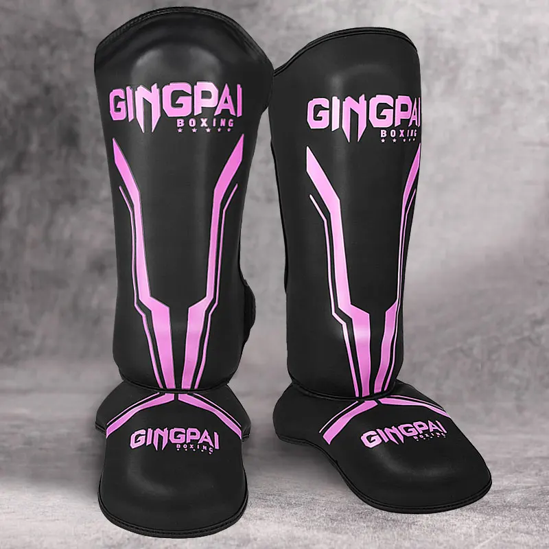 Youth/Adult Kids MMA Boxing Shin Guards Instep Kickboxing Ankle Support Equipment Karate Protectors Sanda Muay Thai Leggings DEO