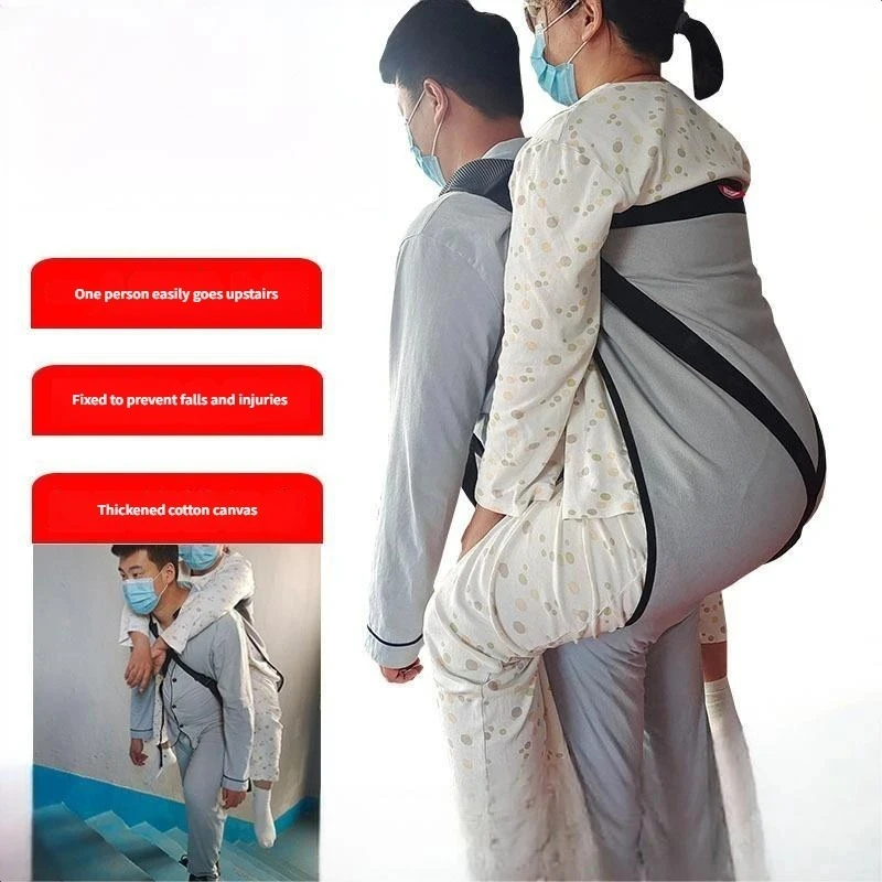 Patient Lift Elderly Shifting Sling Carrier Disabled Strap Up Down Stairs to Wheelchair Moving Transfer Belt Mat