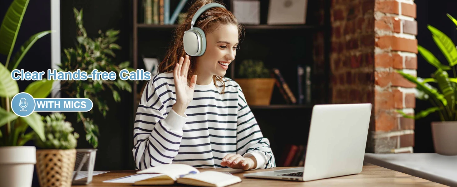 Hybride Kopfhörer mit aktiver Geräuschunterdrückung und Knopfsteuerung, 65 Stunden Spielzeit, Over-Ear-Kopfhörer, kabelloses Bluetooth 6.0, hochauflösendes Audio – Detail 14