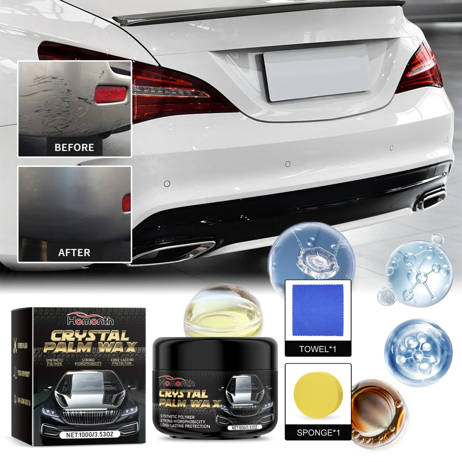 1/2/3/5 Set Car Scratch Polishing Paste Car Scratch Repair Coating Refurbished Paint Scratch Removal Polishing Paste
