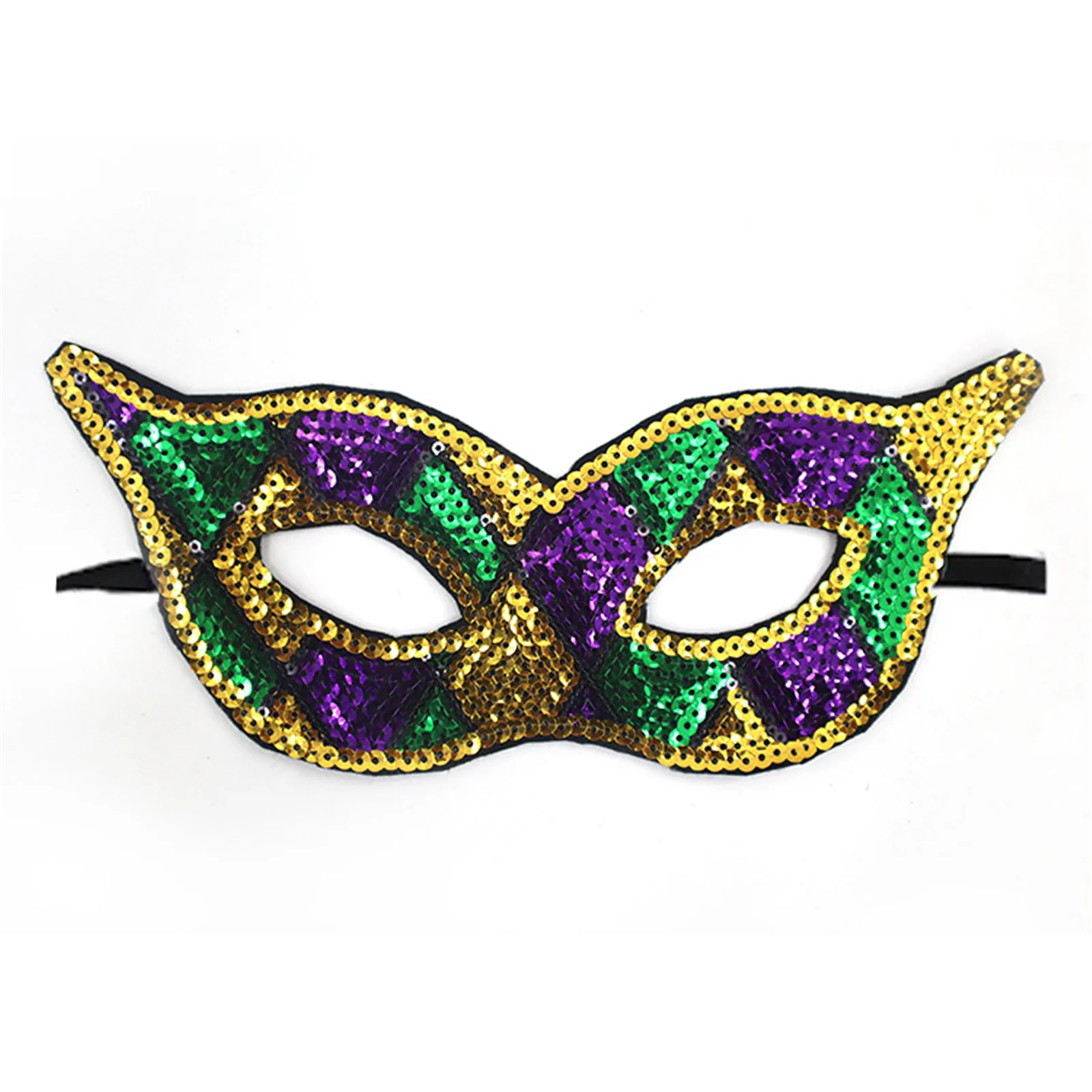Colore GlitterMardi Gras Anime Maschera Cosplay Maschere per il viso in maschera Donne Puntelli da ballo sexy Maschera di Halloween per la notte degli occhi della regina