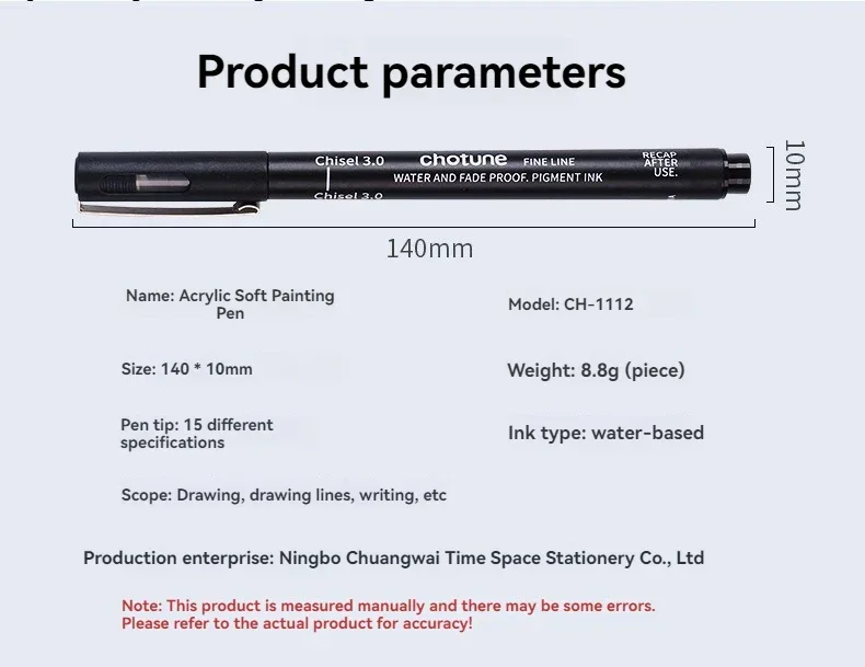 3/15 Spitzen schwarze Pigment-Mikrostift-Fineliner-Tintenstifte, Zeichnungskünstler-Illustrationsstifte Multiliner zum Skizzieren, Anime-Manga-Design – Detail 2