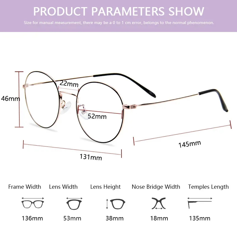 Ultralight Reading Glasses Blue Light Blocking Ultra-Thin Hard Resin Lens,Round Retro Eyeglasses Weightlight Frame for Women Men
