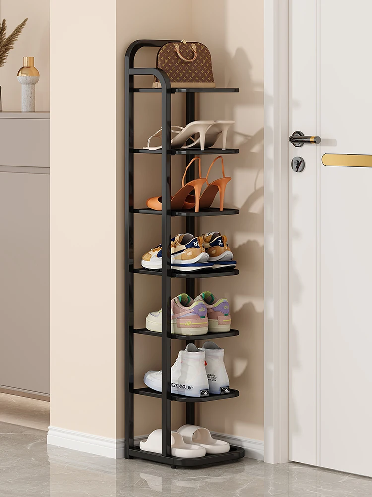 Shoe rack home small shoes rack storage simple multi-storey narrow wrought iron dormitory indoor new style.