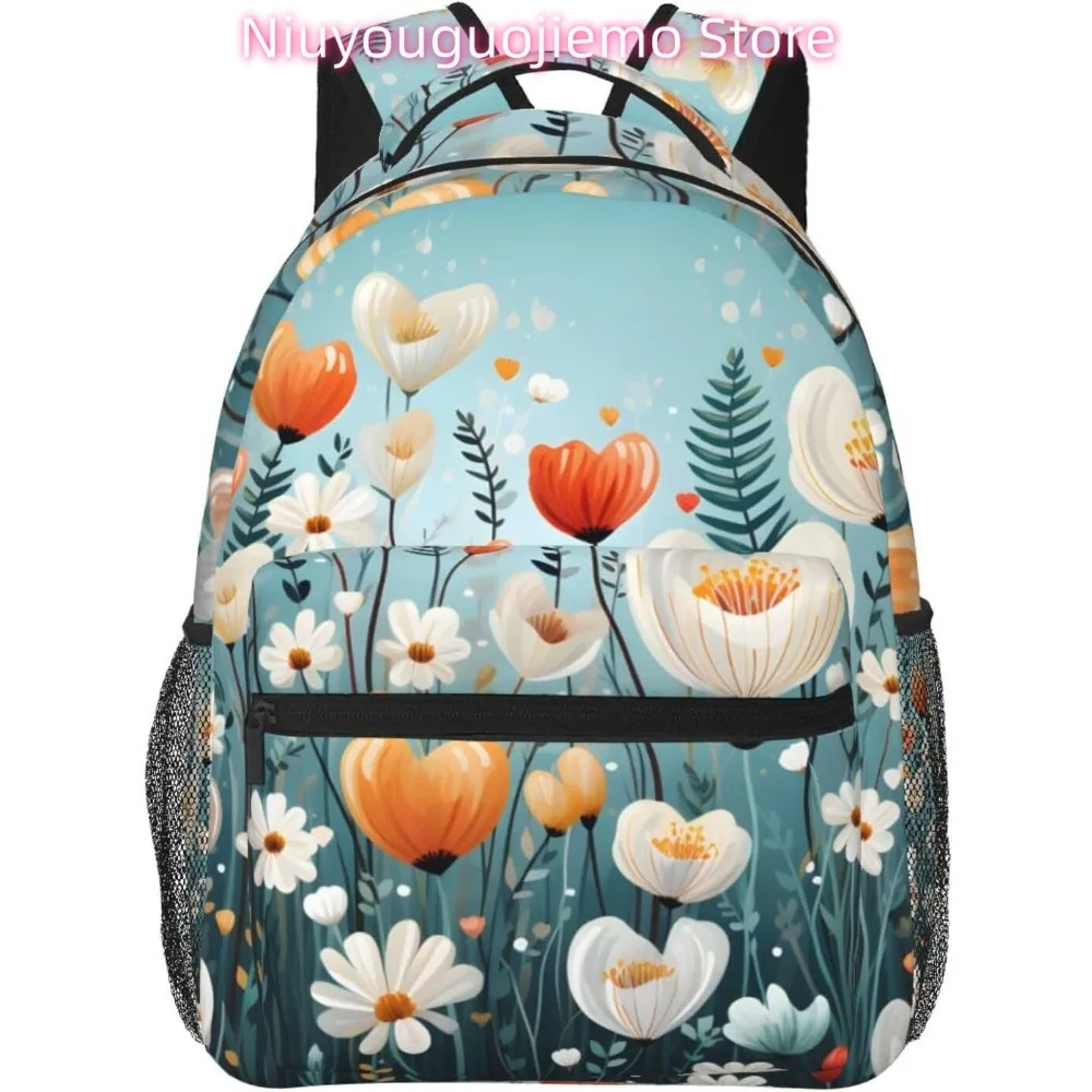 

Pretty Cute Flowers Lightweight Laptop Backpack Lightweight Multipurpose Travel Casual Daypack Unisex College Backapcks for Men
