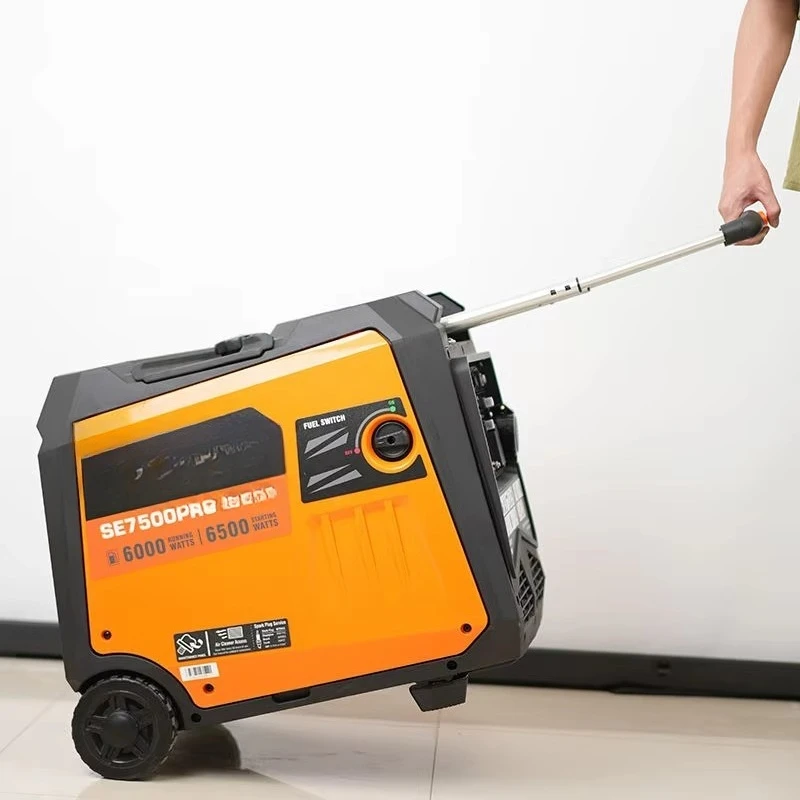 

Портативные бесшумные инверторные генераторы мощностью 2 кВт-6,5 кВт с дистанционным запуском, мощность 50 Гц/60 Гц для домашнего использования на колесах на открытом воздухе