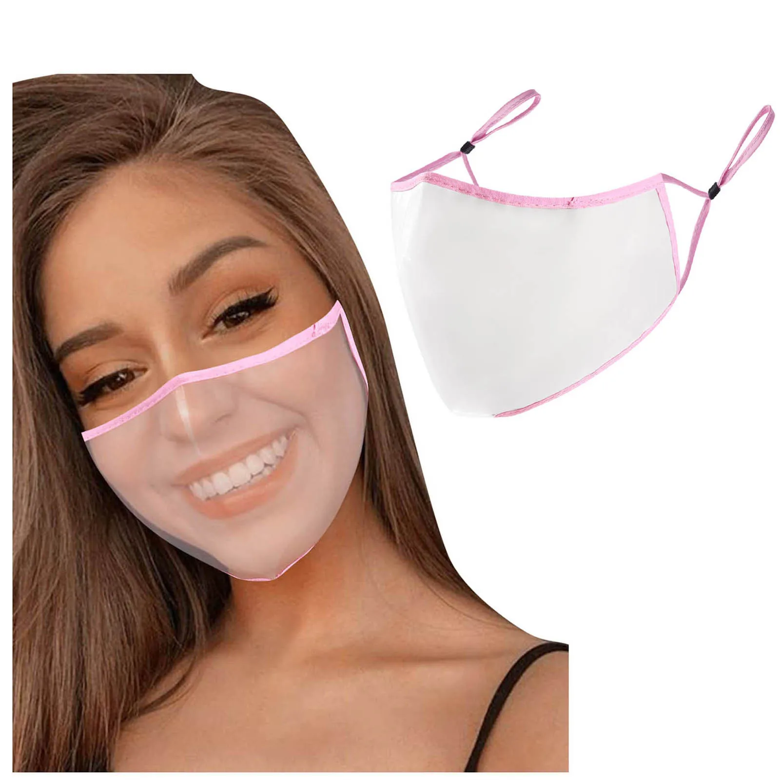 Adult unisex Lip Language Scrub Transparent Mask Three-Dimensional Breathable Outdoor Dust-Proof Face Protective Mask Protective