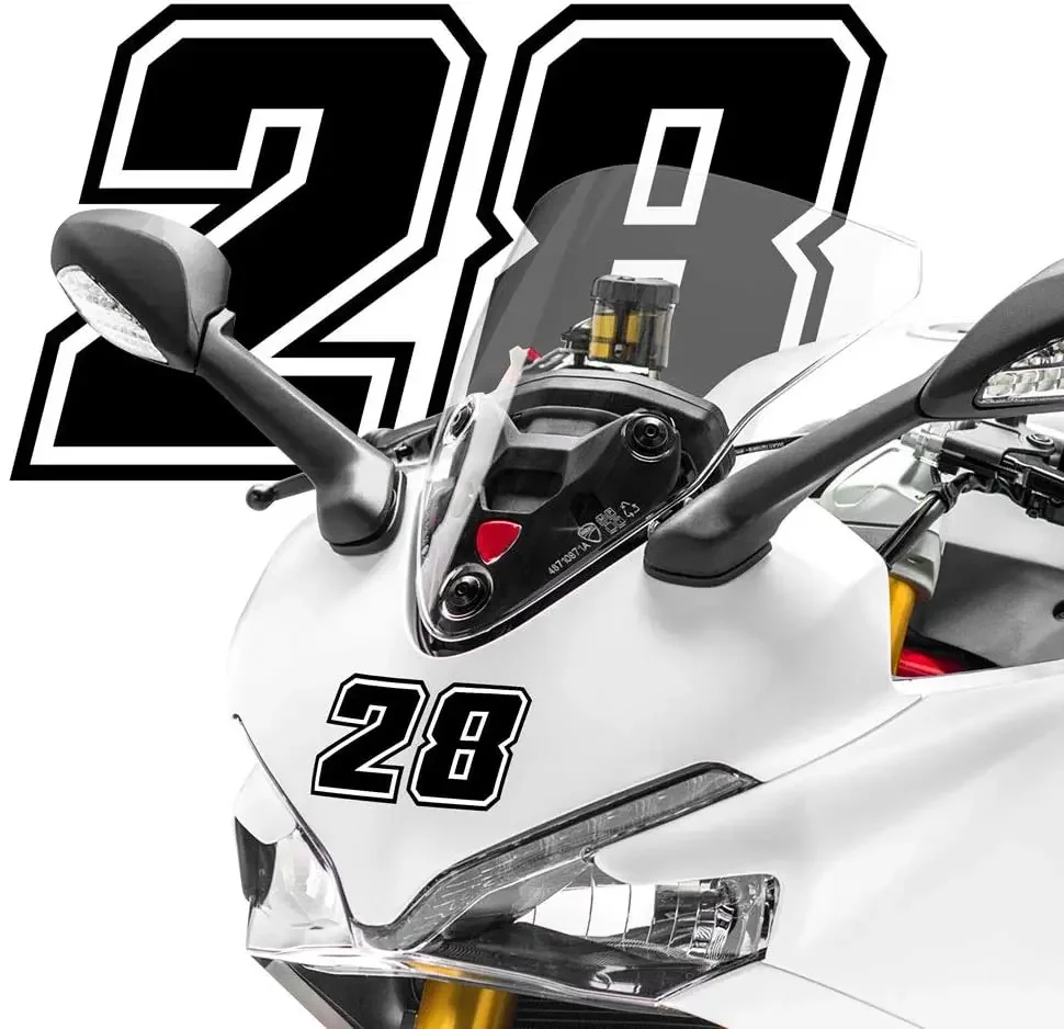 Cool Racing Number Decals Die Cut Sticker For Car Motor Bike Truck Laptop Helmet