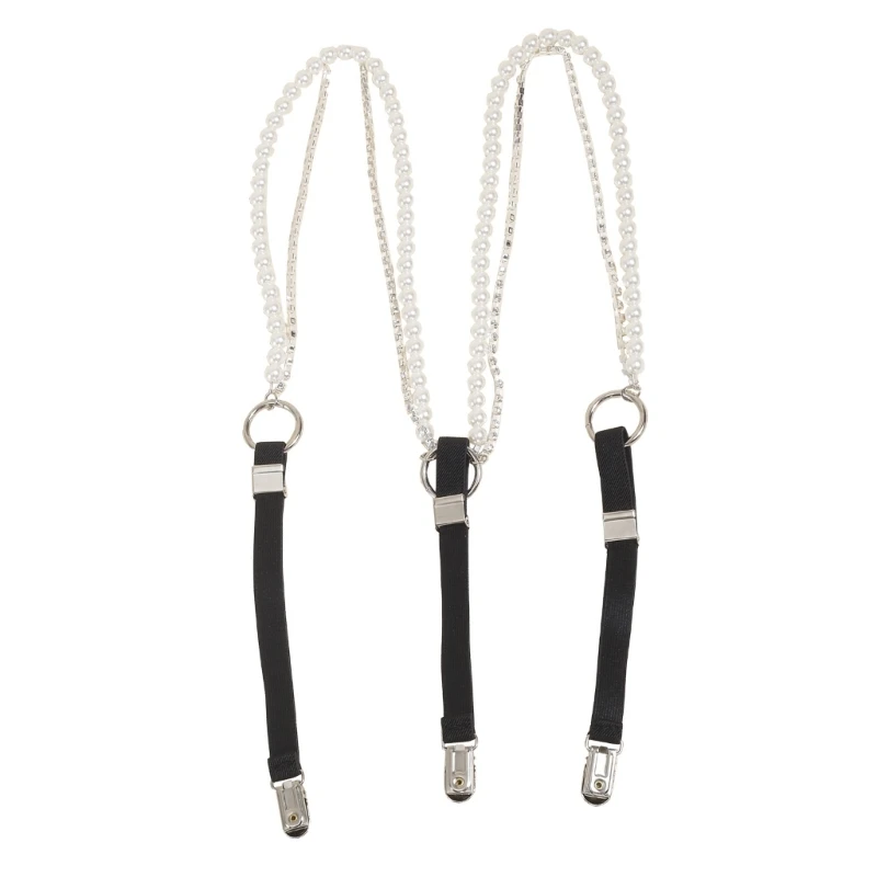 Unisex Hình Chữ Y Kẹp Đàn Hồi Trên Dây Quần Nẹp 3 Kẹp Suspender