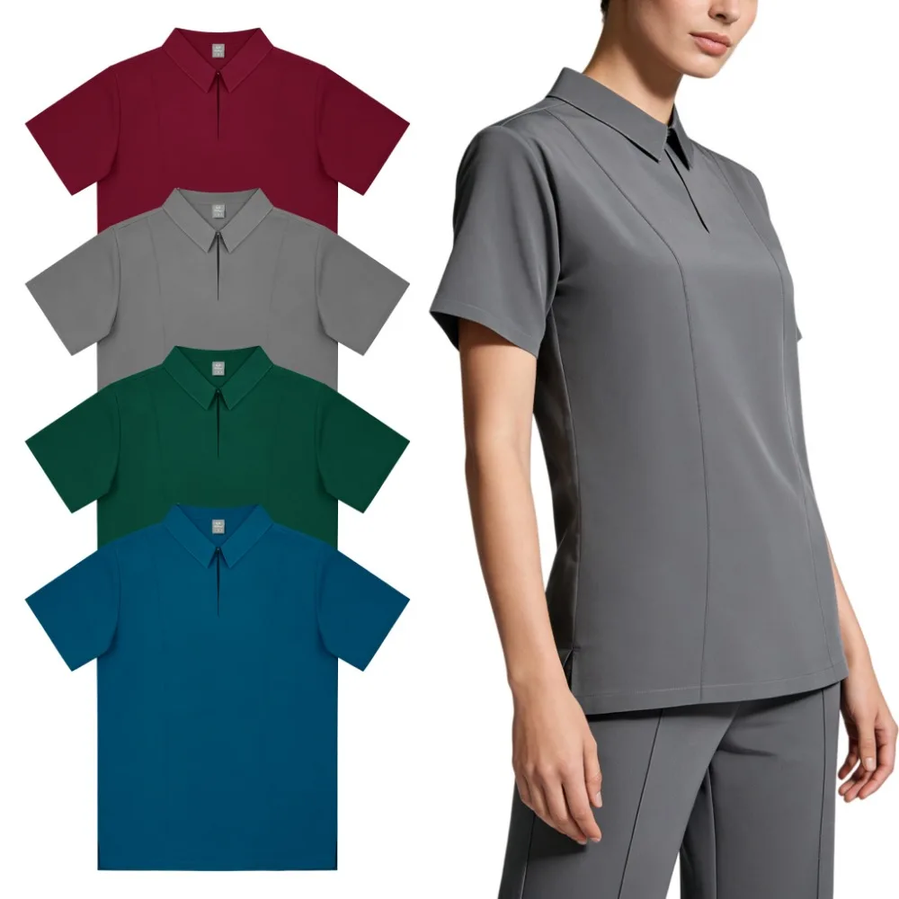 uniformes-medicos-de-cor-solida-para-mulheres-blusas-de-manga-curta-uniformes-para-hospital-e-cuidado-de-animais-camisetas-para-enfermeiras-e-dentistas