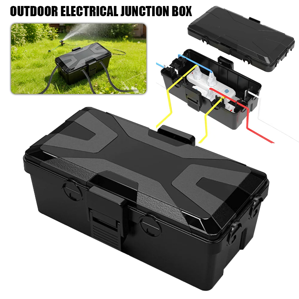 Outdoor Electrical Junction Box, Outdoor Socket Safety Tool, Waterproof And Sealed Extension Cord Junction Box Protection Box