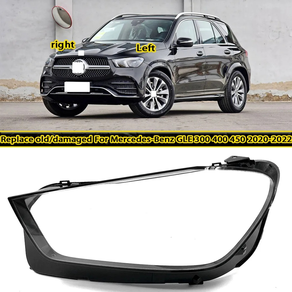 

Headlight Shell Lens For Mercedes-Benz GLE GLE300/400/450 W167 2020-2022 Headlamp Cover Plexiglass Replace Original Lampshade
