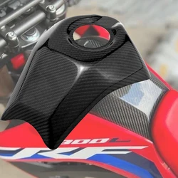 La copertura del serbatoio del carburante del Gas in fibra di carbonio protegge la decorazione dello scudo Trim Cowling per Honda CRF300L CRF 300LA ABS 2021 2022 2023