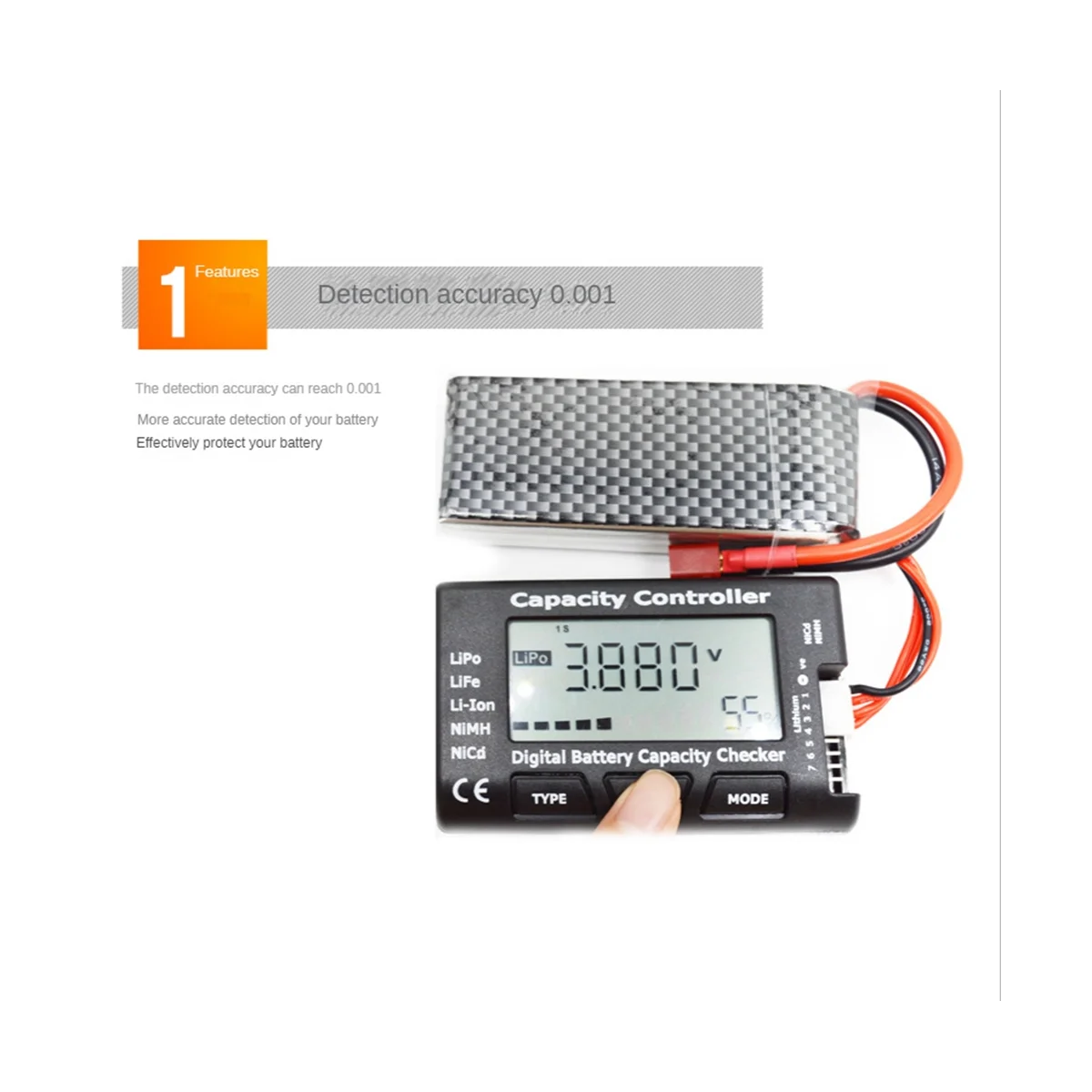 Imagem -06 - Digital Battery Capacidade Checker rc Cellmeter Cellmeter7 para Life Li-ion Nimh Nicd com Função de Equilíbrio