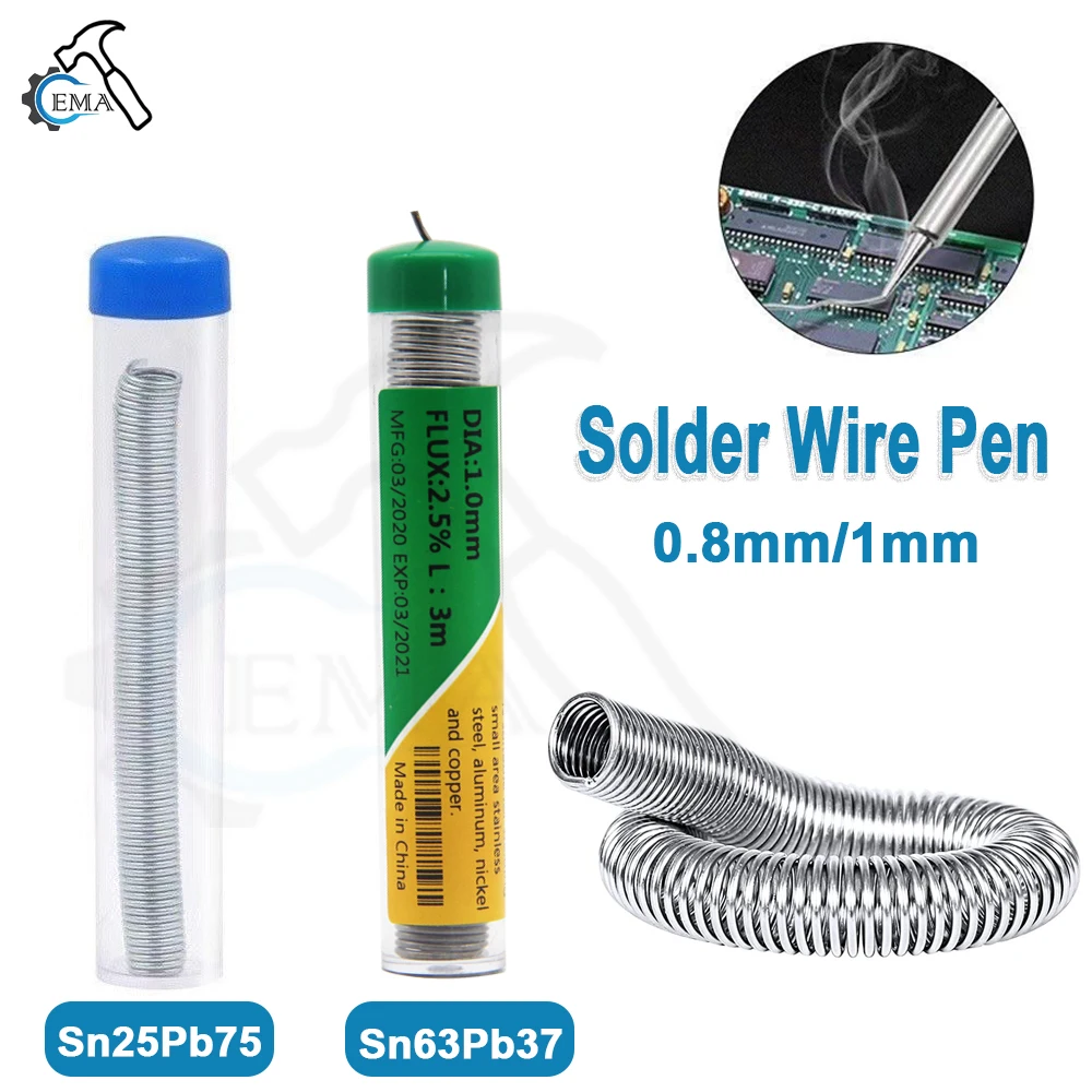 EMA 15g/25g Nickel Sheet Solder Tin Wire 0.8mm/1mm No-clean Welding Wire Tool For Mobile Phone Battery Circuit Board Repair