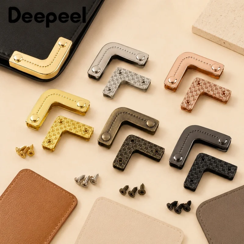 

10/20Pcs 25mm Metal Bag Corner Protectors Edge Cover Clip Buckles for Purse Leather Decoration Screw End Lock Parts Hardware Kit