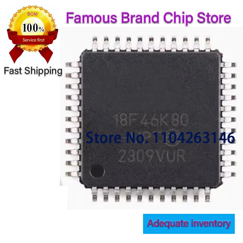 

10PCS PIC18F46K80-I/PT PIC18F46K80T-I/PT TQFP44 New Original In Stock
