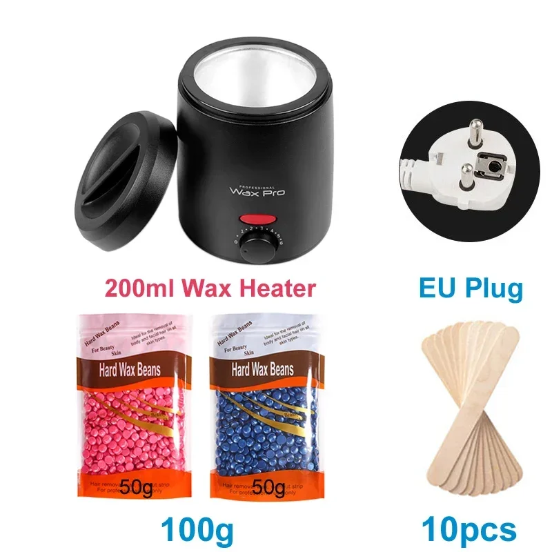 Wax Heater Machine voor Ontharing Wax Smeltkroes met Wax Bonen Kit 200 ml Ontharen Paraffine Waxen Warmer Dompelpot