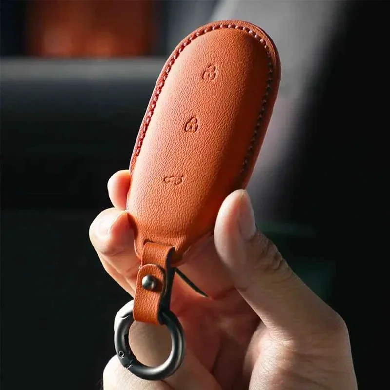 

For Leading Ideal LiXiang L7 L8 L9 2022 2023 Leather Car Key Case Shell Keychain for lixiang one L9 L8 L7 Key Case