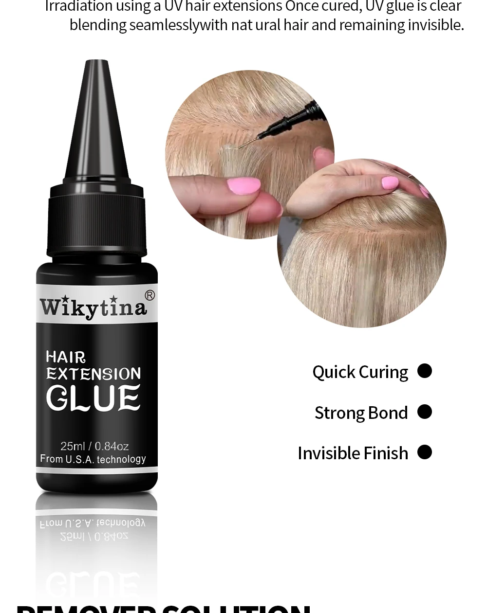 Professionelles Haarverlängerungs-Set mit UV-Licht, V-Licht, Klebewerkzeugen und Komplettzubehör für den professionellen Einsatz – Detail 3